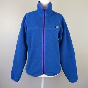 L.L. Bean 90s Blue Zip-Up Fleece Size M